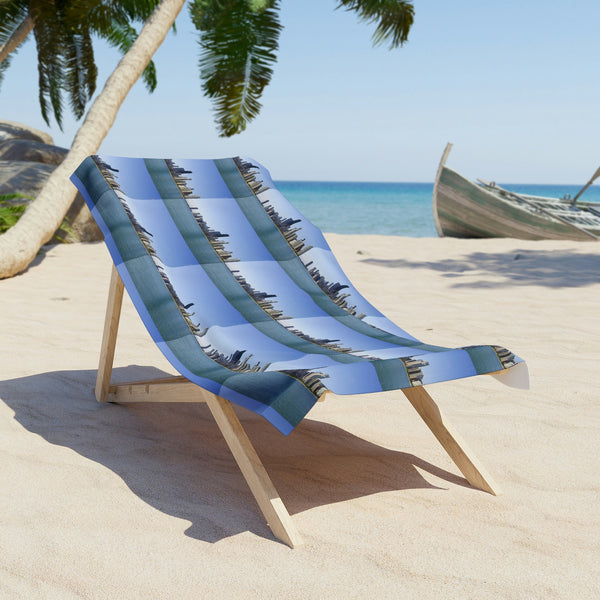 Blue Skies over Chicago Beach Towel