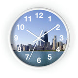 Blue Skies Chicago Wall Clock