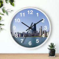 Blue Skies Chicago Wall Clock