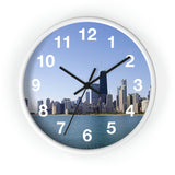 Blue Skies Chicago Wall Clock