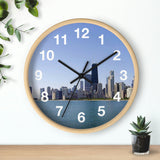 Blue Skies Chicago Wall Clock