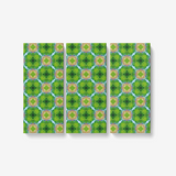 Bright Green Geometric 3-piece Wall Art