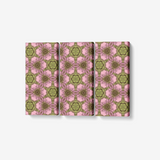 Green Kaleidoscope & Pink Coloring 3-piece Artwork