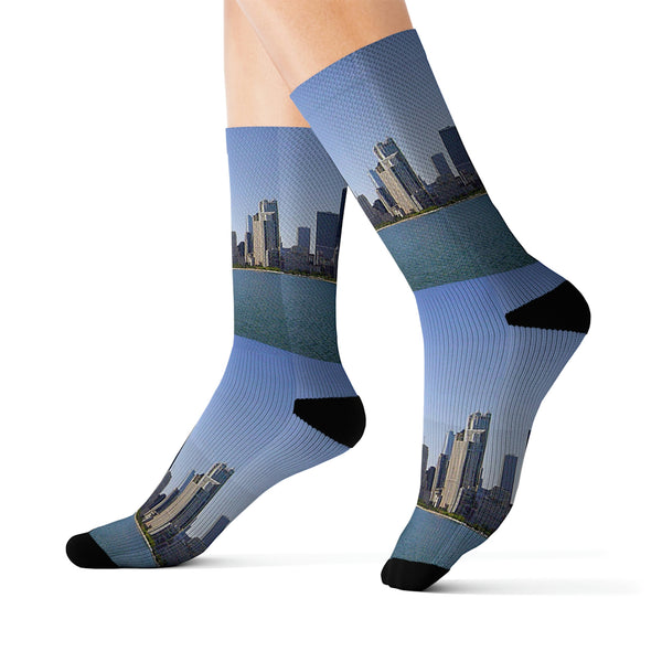 Blue Skies over Chicago Socks