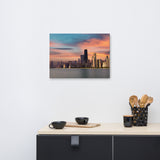 Deep Sunset over Chicago Canvas