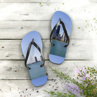 Blue Skies over Chicago Flip Flops