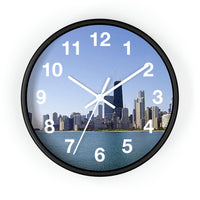 Blue Skies Chicago Wall Clock