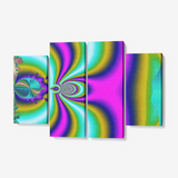 If Chaos Were A Fractal 4 Piece Canvas Wall Art for Living Room - Framed Ready to Hang 4x12"x32