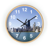 Blue Skies Chicago Wall Clock