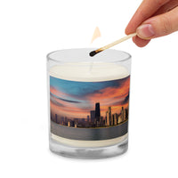 Deep Sunset over Chicago Soy Wax Candle