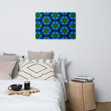 Green Kaleidoscope & Deep Blue Coloring Metal prints